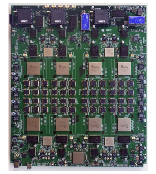 Images of an MDGRAPE-4A Board: 8 LSIs